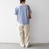 〈洗濯機可能〉レース ヘム アシンメトリー ショートスリーブ TEE