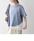 〈洗濯機可能〉レース ヘム アシンメトリー ショートスリーブ TEE