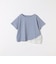 〈洗濯機可能〉レース ヘム アシンメトリー ショートスリーブ TEE