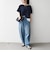 〈洗濯機可能〉レース ヘム アシンメトリー ショートスリーブ TEE