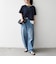 〈洗濯機可能〉レース ヘム アシンメトリー ショートスリーブ TEE