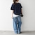 〈洗濯機可能〉レース ヘム アシンメトリー ショートスリーブ TEE