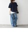 〈洗濯機可能〉レース ヘム アシンメトリー ショートスリーブ TEE