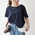 〈洗濯機可能〉レース ヘム アシンメトリー ショートスリーブ TEE