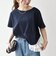 〈洗濯機可能〉レース ヘム アシンメトリー ショートスリーブ TEE