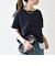 〈洗濯機可能〉レース ヘム アシンメトリー ショートスリーブ TEE