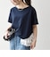 〈洗濯機可能〉レース ヘム アシンメトリー ショートスリーブ TEE