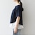 〈洗濯機可能〉レース ヘム アシンメトリー ショートスリーブ TEE