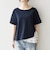〈洗濯機可能〉レース ヘム アシンメトリー ショートスリーブ TEE