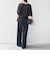【WEB限定】〈手洗い可能〉ペーパー ヘンリーネック アイレット ニット