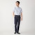 SHIPS:〈接触冷感〉ICE COTTON パナマ ストライプ ボタンダウン 半袖 シャツ