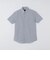 SHIPS:〈接触冷感〉ICE COTTON パナマ ストライプ ボタンダウン 半袖 シャツ