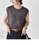 quaranciel:〈洗濯機可能〉スパンコール ロゴ 刺繍 フレンチスリーブ TEE