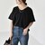 quaranciel:〈接触冷感/汗染み防止加工/洗濯機可能〉Vネック タック ハーフスリーブ TEE