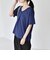 quaranciel:〈接触冷感/汗染み防止加工/洗濯機可能〉Vネック タック ハーフスリーブ TEE