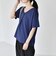 quaranciel:〈接触冷感/汗染み防止加工/洗濯機可能〉Vネック タック ハーフスリーブ TEE