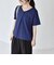 quaranciel:〈接触冷感/汗染み防止加工/洗濯機可能〉Vネック タック ハーフスリーブ TEE