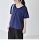 quaranciel:〈接触冷感/汗染み防止加工/洗濯機可能〉Vネック タック ハーフスリーブ TEE