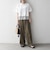 〈洗濯機可能〉ジップ レース ヘム ハーフスリーブ TEE