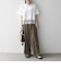 〈洗濯機可能〉ジップ レース ヘム ハーフスリーブ TEE