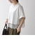 〈洗濯機可能〉ジップ レース ヘム ハーフスリーブ TEE
