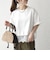 〈洗濯機可能〉ジップ レース ヘム ハーフスリーブ TEE
