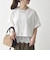 〈洗濯機可能〉ジップ レース ヘム ハーフスリーブ TEE