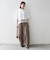 〈洗濯機可能〉ジップ レース ヘム ハーフスリーブ TEE