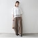 〈洗濯機可能〉ジップ レース ヘム ハーフスリーブ TEE