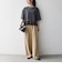 〈洗濯機可能〉ジップ レース ヘム ハーフスリーブ TEE