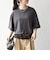 〈洗濯機可能〉ジップ レース ヘム ハーフスリーブ TEE