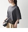 〈洗濯機可能〉ジップ レース ヘム ハーフスリーブ TEE