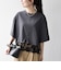 〈洗濯機可能〉ジップ レース ヘム ハーフスリーブ TEE