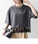 〈洗濯機可能〉ジップ レース ヘム ハーフスリーブ TEE