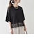 〈洗濯機可能〉ジップ レース ヘム ハーフスリーブ TEE