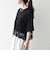 〈洗濯機可能〉ジップ レース ヘム ハーフスリーブ TEE