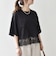〈洗濯機可能〉ジップ レース ヘム ハーフスリーブ TEE