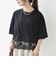 〈洗濯機可能〉ジップ レース ヘム ハーフスリーブ TEE