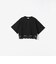 〈洗濯機可能〉ジップ レース ヘム ハーフスリーブ TEE