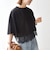 〈洗濯機可能〉ジップ レース ヘム ハーフスリーブ TEE