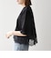 〈洗濯機可能〉ジップ レース ヘム ハーフスリーブ TEE