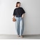 〈洗濯機可能〉ジップ レース ヘム ハーフスリーブ TEE