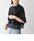 〈洗濯機可能〉ジップ レース ヘム ハーフスリーブ TEE