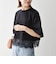 〈洗濯機可能〉ジップ レース ヘム ハーフスリーブ TEE
