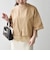 〈洗濯機可能〉ジップ レース ヘム ハーフスリーブ TEE