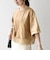 〈洗濯機可能〉ジップ レース ヘム ハーフスリーブ TEE