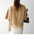 〈洗濯機可能〉ジップ レース ヘム ハーフスリーブ TEE
