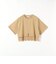 〈洗濯機可能〉ジップ レース ヘム ハーフスリーブ TEE