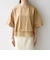 〈洗濯機可能〉ジップ レース ヘム ハーフスリーブ TEE