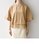 〈洗濯機可能〉ジップ レース ヘム ハーフスリーブ TEE